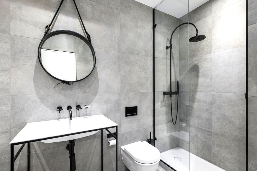 Bathroom Remodel with Matte Black Fixtures