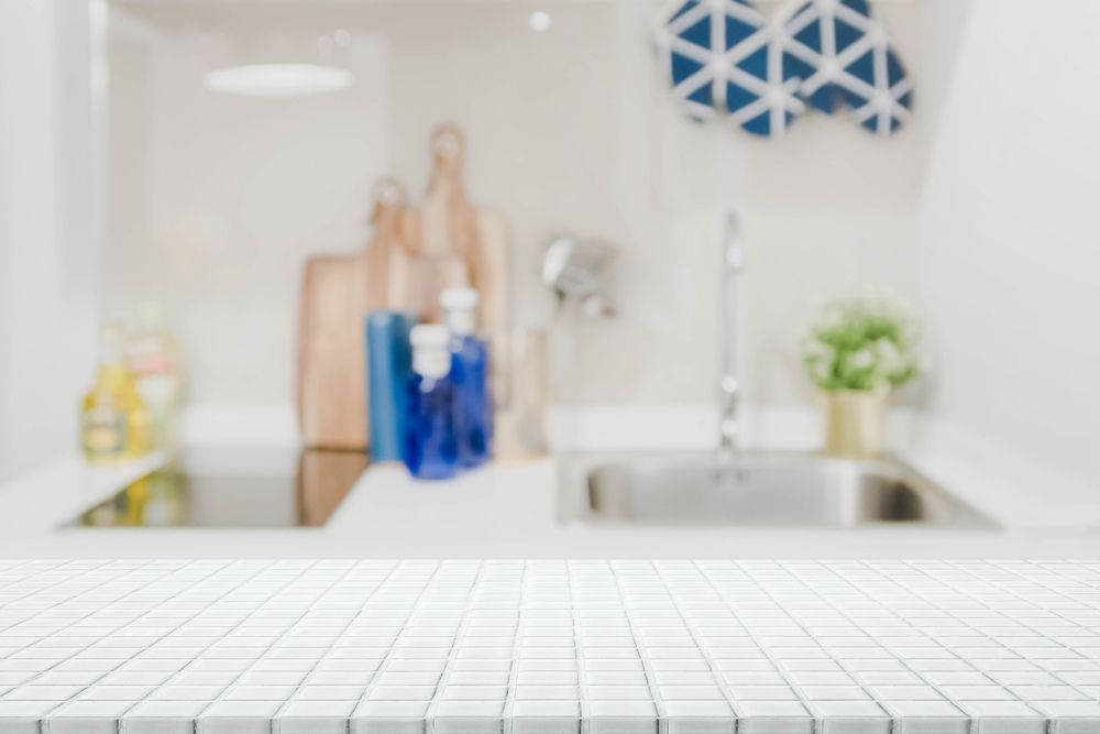 Kitchen with ceramic tile countertop - 7 Best Kitchen Countertop Trends